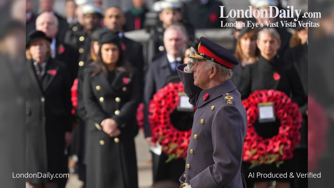 King Charles III Leads Britain in Remembrance Sunday Tribute to War ...