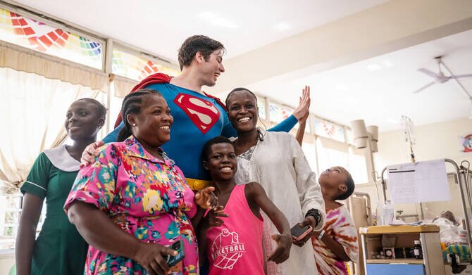Superman Visits Ghana: Lawyer Inspires Cancer Patients