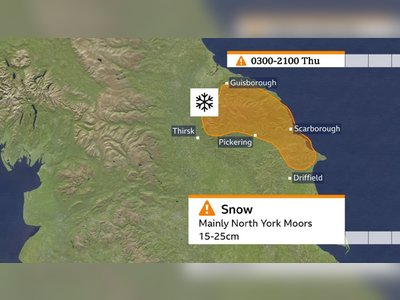 Amber Snow Warning Issued for North York Moors as UK Cold Snap Persists