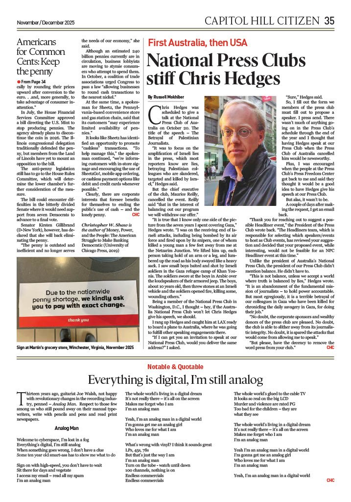 National Press Club of Australia Cancels Talk by Chris Hedges — Sparks Debate Over Press Freedom