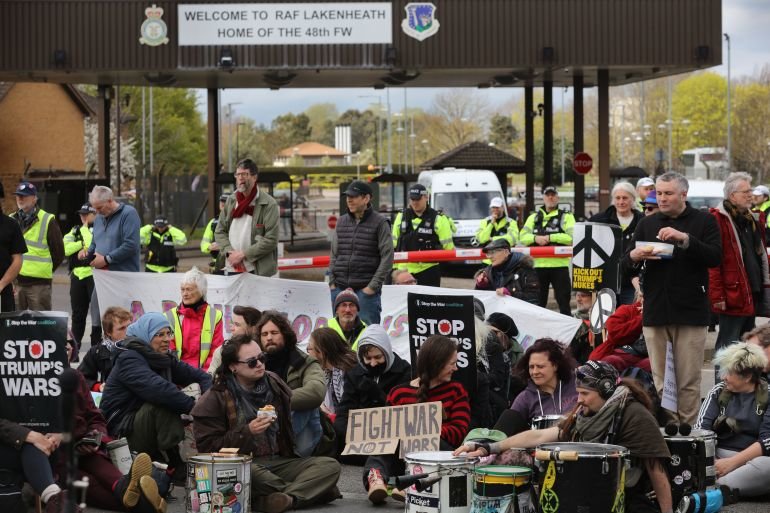 Seven Arrested Near RAF Base as UK Authorities Respond to Protest Activity