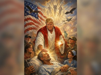 Social Media Post Featuring Trump in Religious Imagery Removed Following Online Reaction