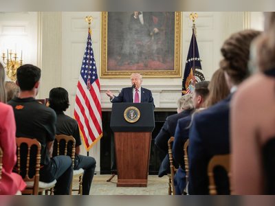 Trump hosts NCAA national champions at White House celebration recognising collegiate athletic success
