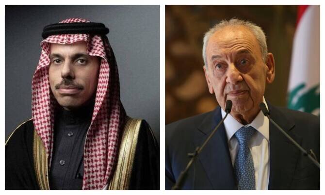 Saudi FM Discusses Efforts to Stop Israeli Attacks on Lebanon with Parliament Speaker