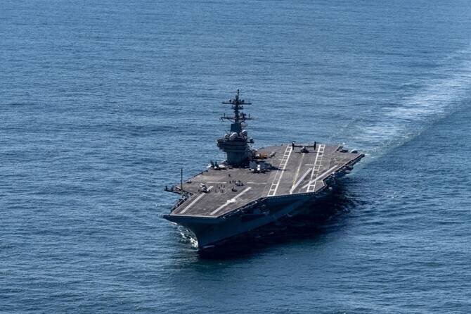 USS George H.W. Bush Aircraft Carrier Joins Two Others in Middle East