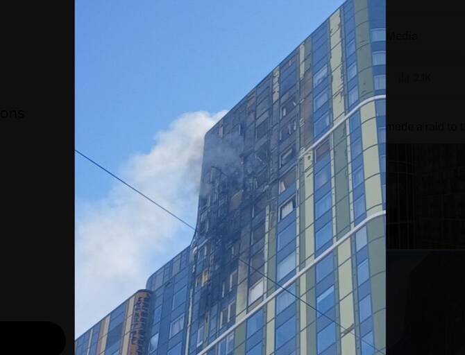 Ukrainian Drone Strikes Apartment Building in Russian City of Yekaterinburg