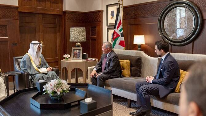 Jordanian King and Kuwaiti Foreign Minister Discuss Regional Developments