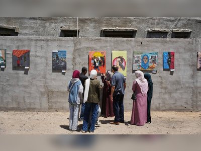 Young Palestinian artists in Gaza exhibit their impressions of war amid fragile ceasefire