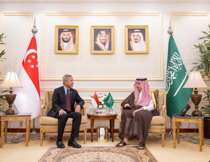 Saudi, Singaporean FMs Meet in Jeddah to Discuss Regional Developments and Maritime Security