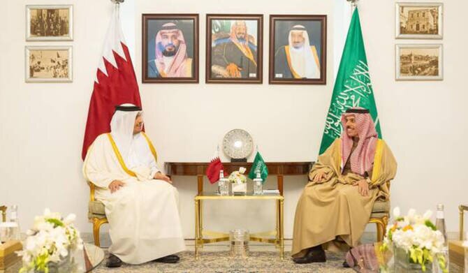 Saudi FM, Qatari Counterpart Discuss Regional Developments