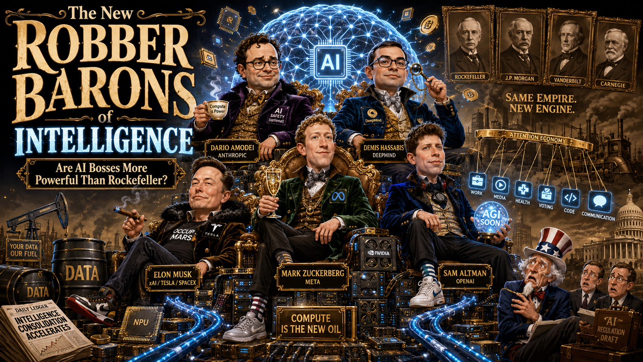 The New Robber Barons of Intelligence: Are AI Bosses More Powerful Than Rockefeller?