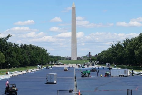 Union Warns of Safety Risks as Workers Rush to Recolor Reflecting Pool for Trump Event