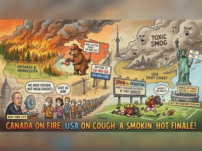 Canadian Wildfire Crisis Triggers Transnational Air Quality Alerts Ahead of Soccer Finale