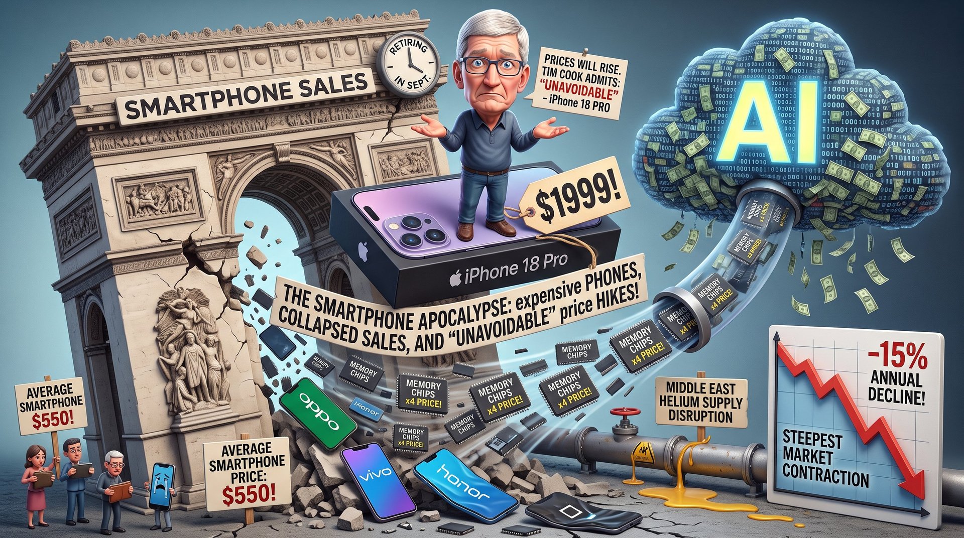 Smartphones Are Getting More Expensive, Sales Are Collapsing, and Even Apple Admits: "Prices Will Rise"