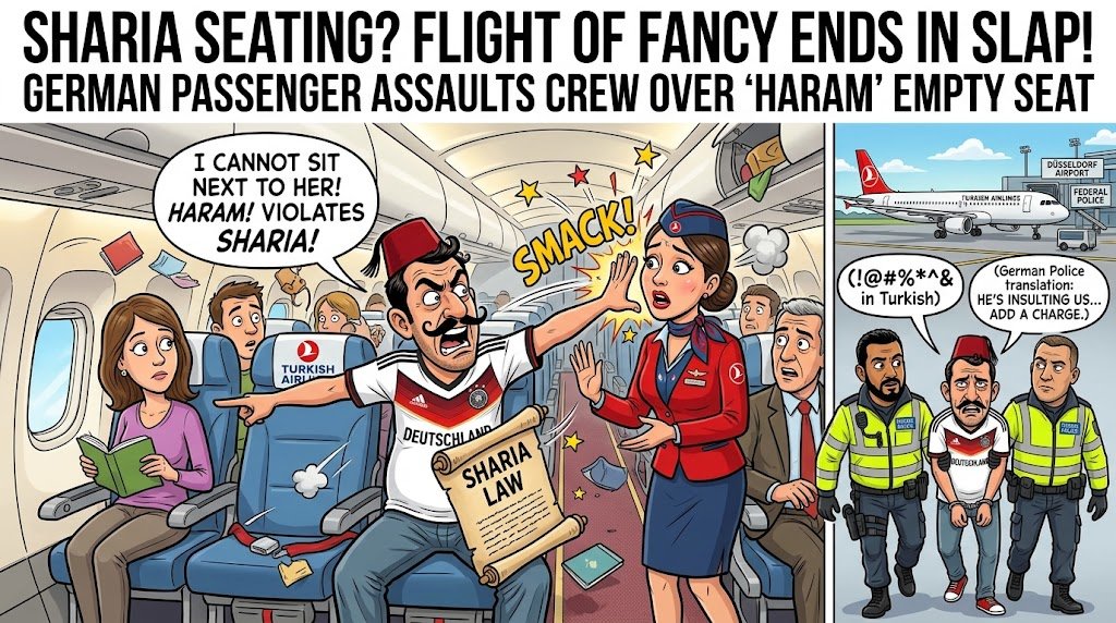 Passenger Bound for Germany Refused to Sit Beside a Woman on a Plane — Then Slapped a Flight Attendant