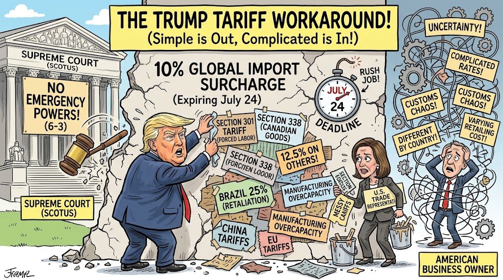 Trump Readies New Tariffs as Temporary Global Levy Nears Expiry