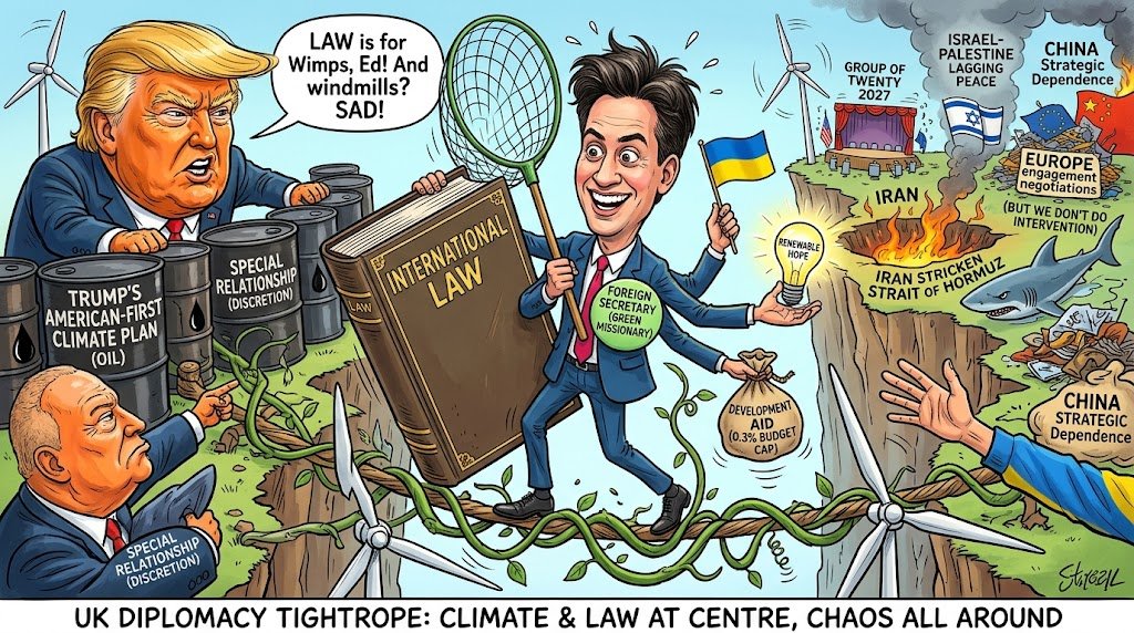 Miliband Sets Climate and International Law at Centre of UK Diplomacy