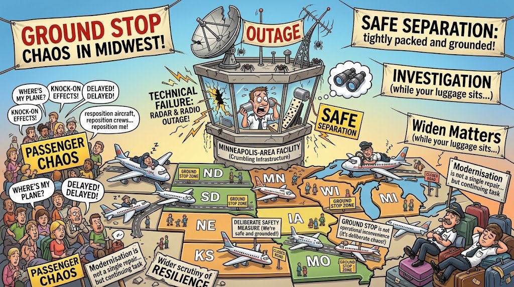 Air Traffic Control Outage Grounded Flights Across the Midwest